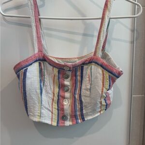 Forever 21 Vibrant Striped Crop Top